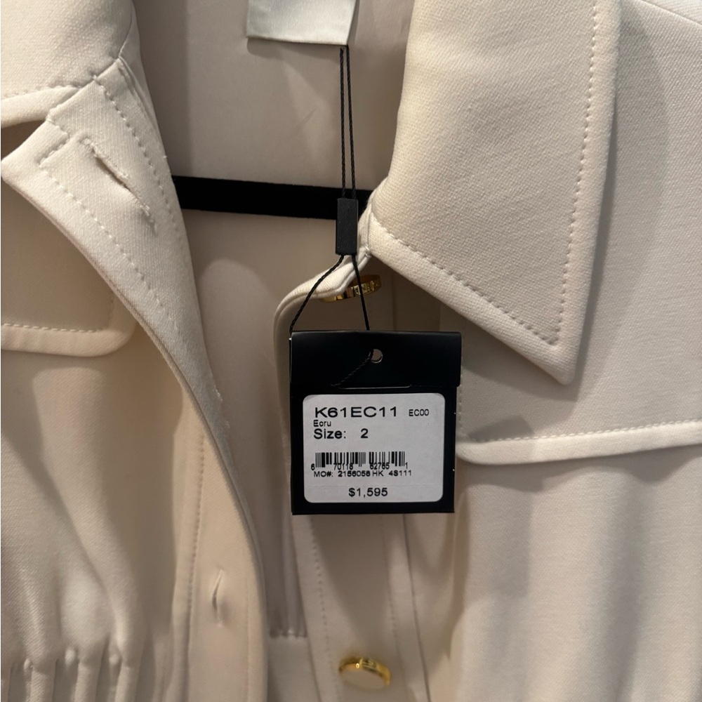 NWT ST. JOHN  Cream Jacket with Gold Accents - Picture 4 of 6